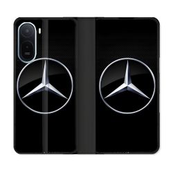 Housse Cuir Portefeuille Pour Xiaomi Redmi A7 Pro Mercedes Carbone