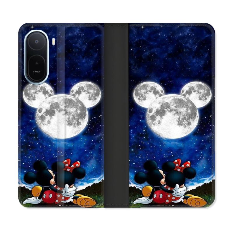 Housse Cuir Portefeuille Pour Xiaomi Redmi A7 Pro Mickey Minnie