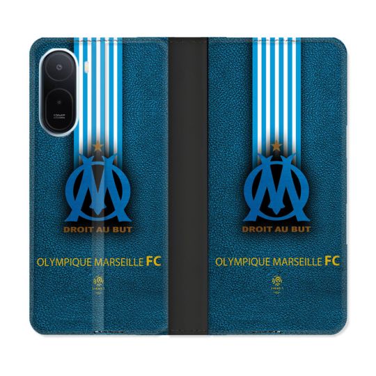 Housse Cuir Portefeuille Pour Xiaomi Redmi A7 Pro Olympique Marseille OM Bande