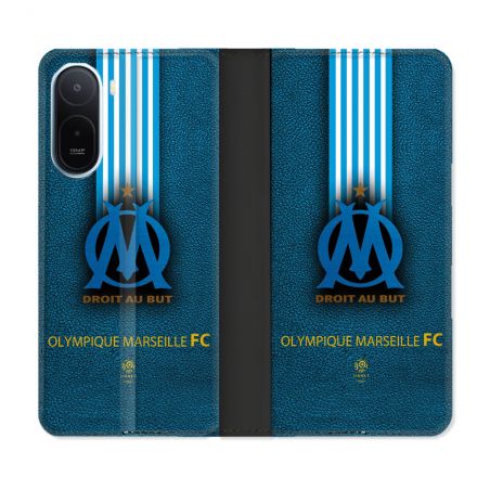 Housse Cuir Portefeuille Pour Xiaomi Redmi A7 Pro Olympique Marseille OM Bande