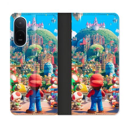 Housse Cuir Portefeuille Pour Xiaomi Redmi A7 Pro Nintendo World