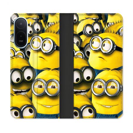 Housse Cuir Portefeuille Pour Xiaomi Redmi A7 Pro Minions Groupe