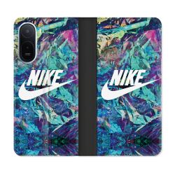 Housse Cuir Portefeuille Pour Xiaomi Redmi A7 Pro Nike Turquoise