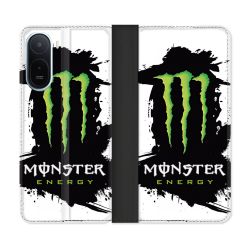 Housse Cuir Portefeuille Pour Xiaomi Redmi A7 Pro Monster Energy Tache