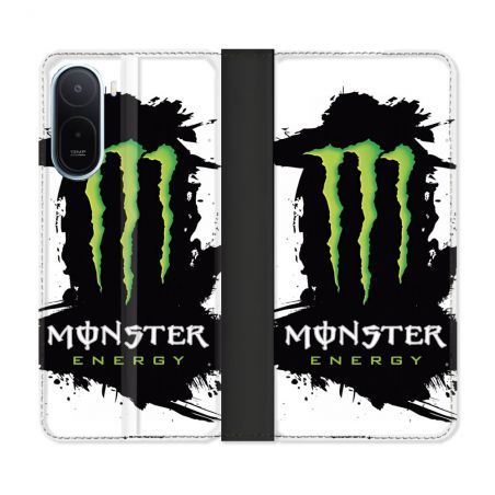 Housse Cuir Portefeuille Pour Xiaomi Redmi A7 Pro Monster Energy Tache