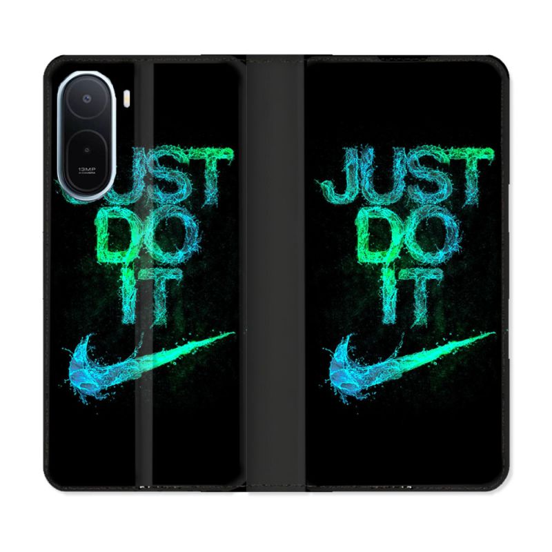 Housse Cuir Portefeuille Pour Xiaomi Redmi A7 Pro Nike Just Do It