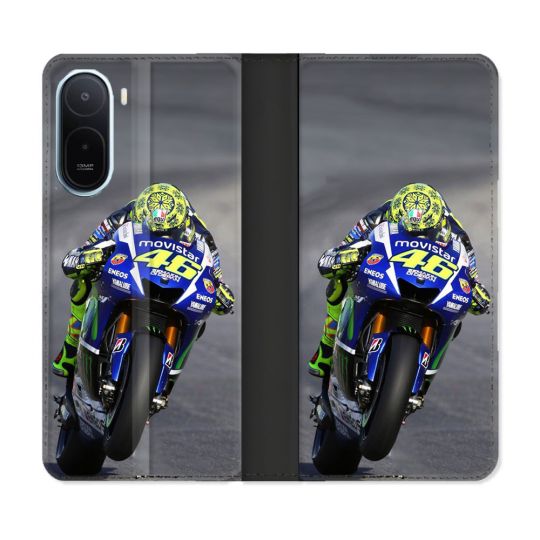 Housse Cuir Portefeuille Pour Xiaomi Redmi A7 Pro Moto Course GP Wheeling 46