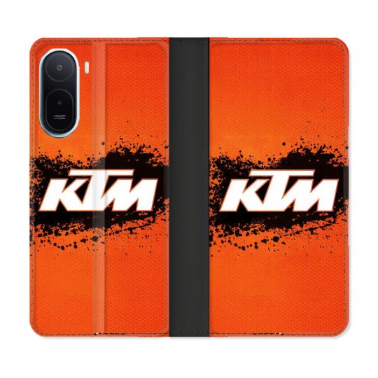 Housse Cuir Portefeuille Pour Xiaomi Redmi A7 Pro Moto KTM