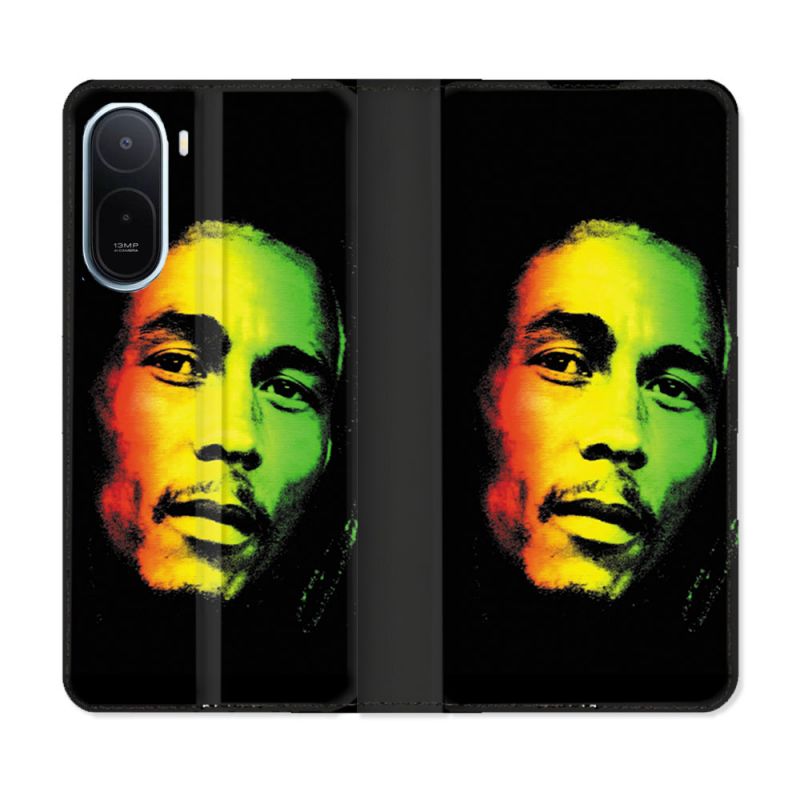 Housse Cuir Portefeuille Pour Xiaomi Redmi A7 Pro Musique Bob Marley 2