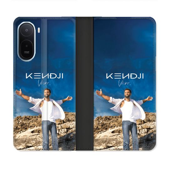 Housse Cuir Portefeuille Pour Xiaomi Redmi A7 Pro Musique Kendji