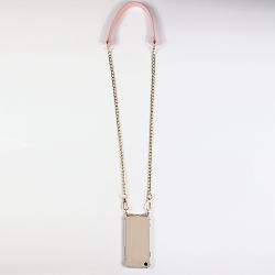 Coque Pour Honor 600 Smart 5G avec Lanière Cordon Chaine et Cuir Rose