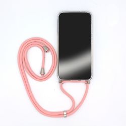 Coque Pour Honor 600 Smart 5G avec Lanière Cordon Rose