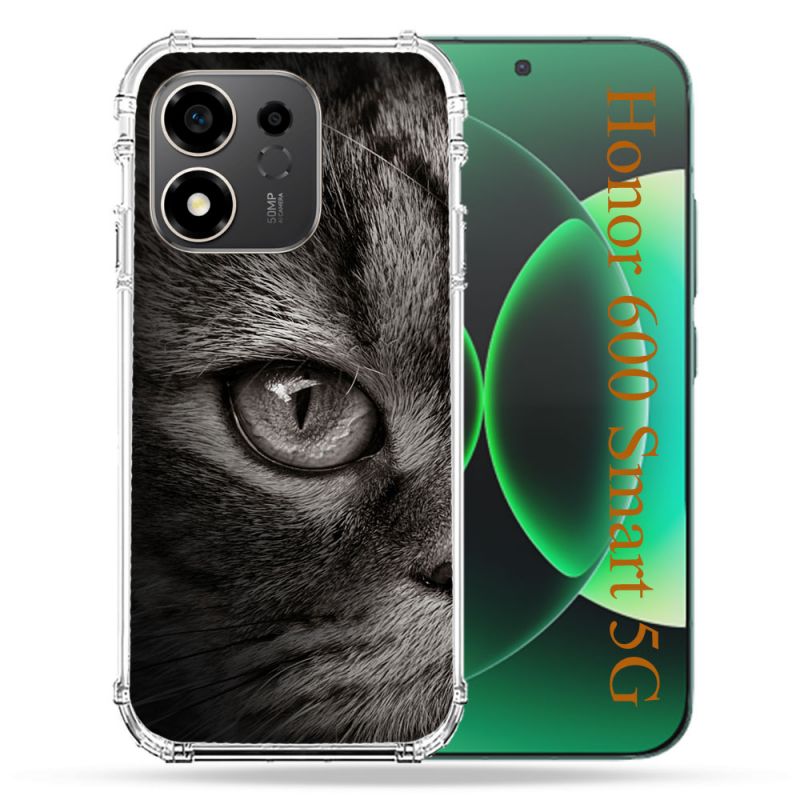 Coque Renforcée Pour Honor 600 Smart 5G Animal Chat Gris