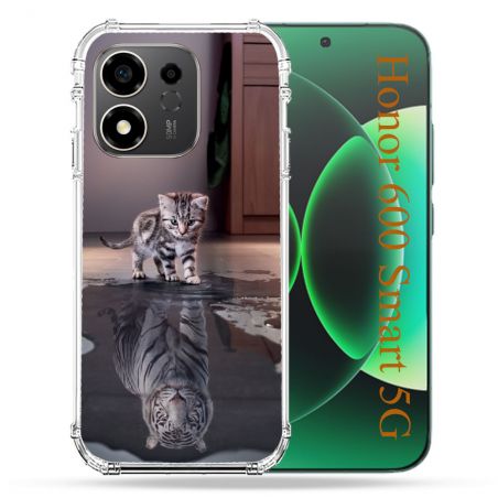 Coque Renforcée Pour Honor 600 Smart 5G Animal Chat Reflet
