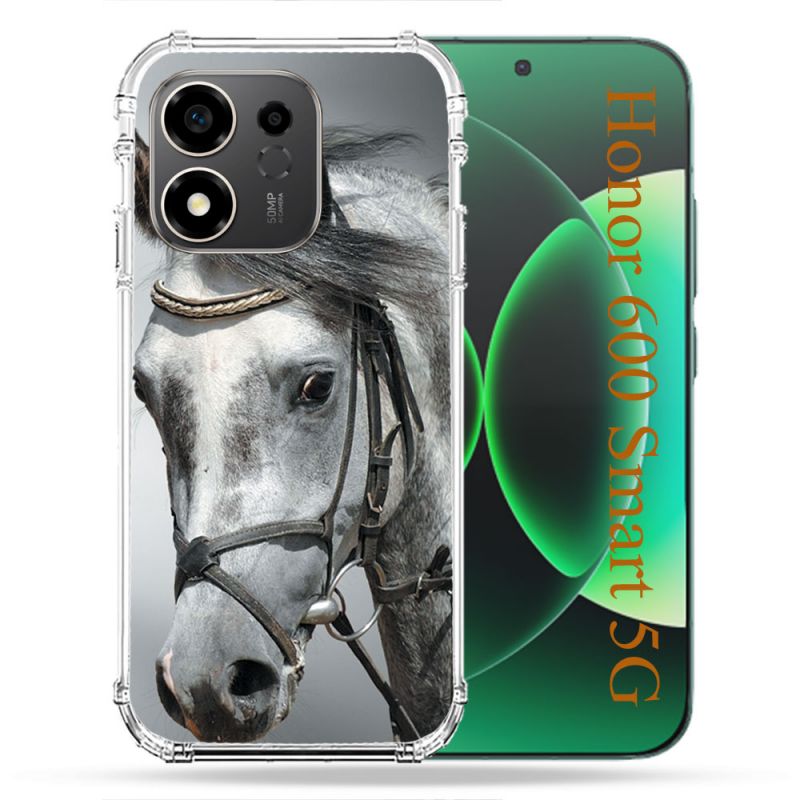 Coque Renforcée Pour Honor 600 Smart 5G Animal Cheval Blanc
