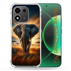 Coque Renforcée Pour Honor 600 Smart 5G Animal Elephant Savane