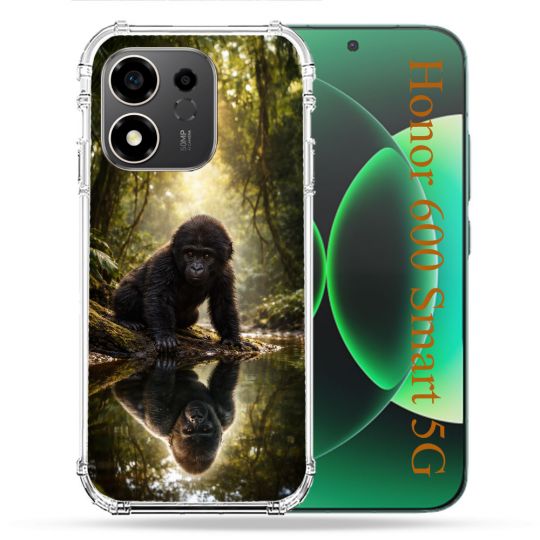 Coque Renforcée Pour Honor 600 Smart 5G Animal Gorille Reflet