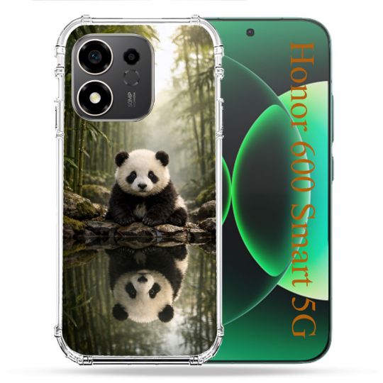 Coque Renforcée Pour Honor 600 Smart 5G Animal Panda Reflet