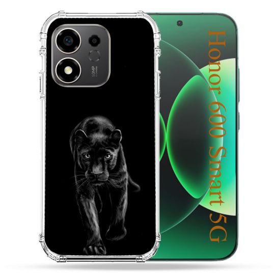 Coque Renforcée Pour Honor 600 Smart 5G Animal Panthère Noire