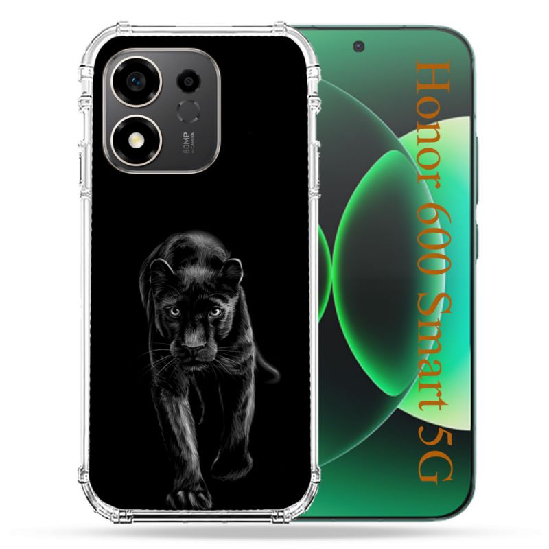 Coque Renforcée Pour Honor 600 Smart 5G Animal Panthère Noire