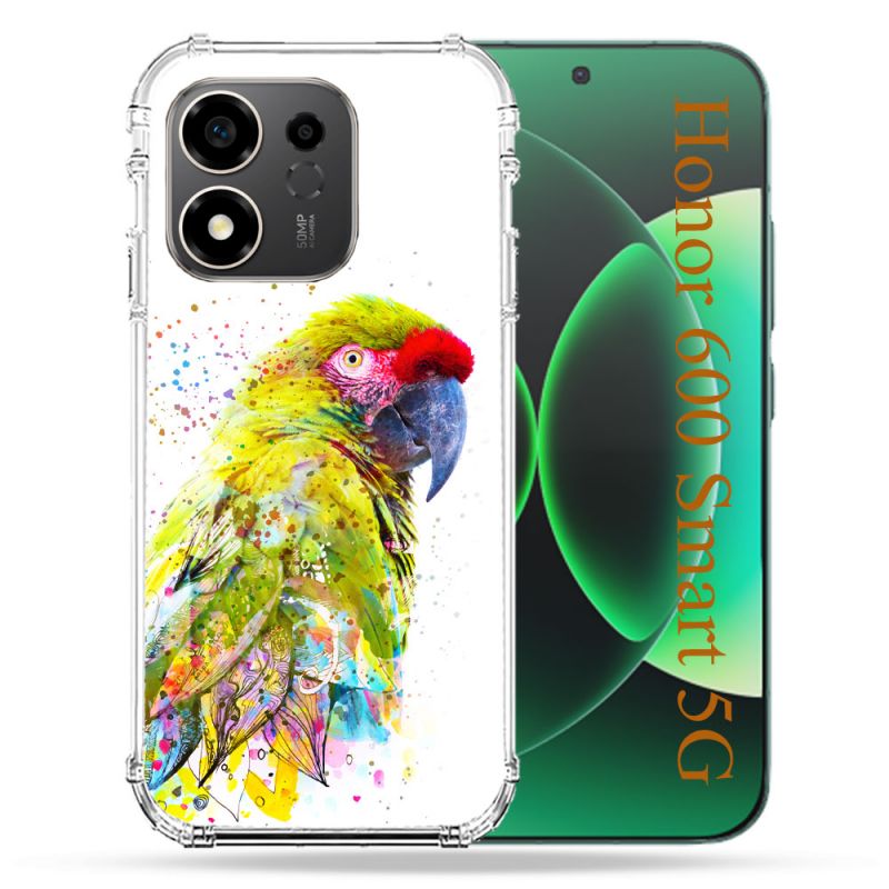 Coque Renforcée Pour Honor 600 Smart 5G Animal Perroquet Jaune