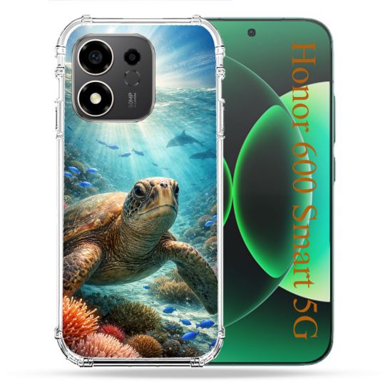 Coque Renforcée Pour Honor 600 Smart 5G Animal Tortue Marine
