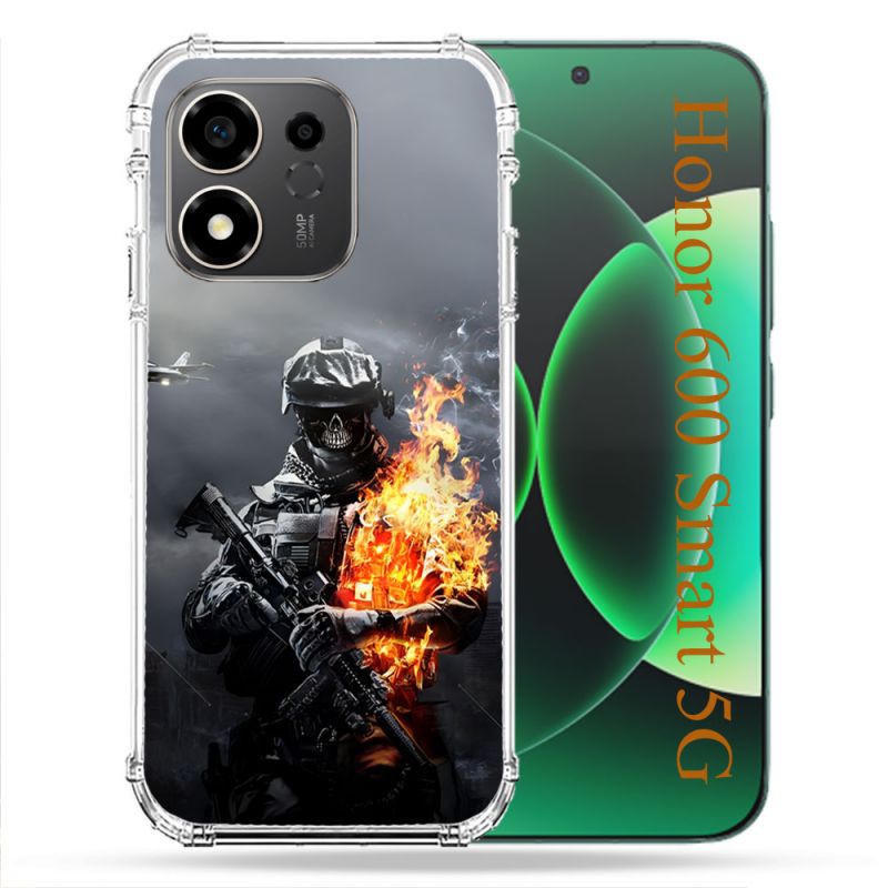 Coque Renforcée Pour Honor 600 Smart 5G Call Of Duty Squelette