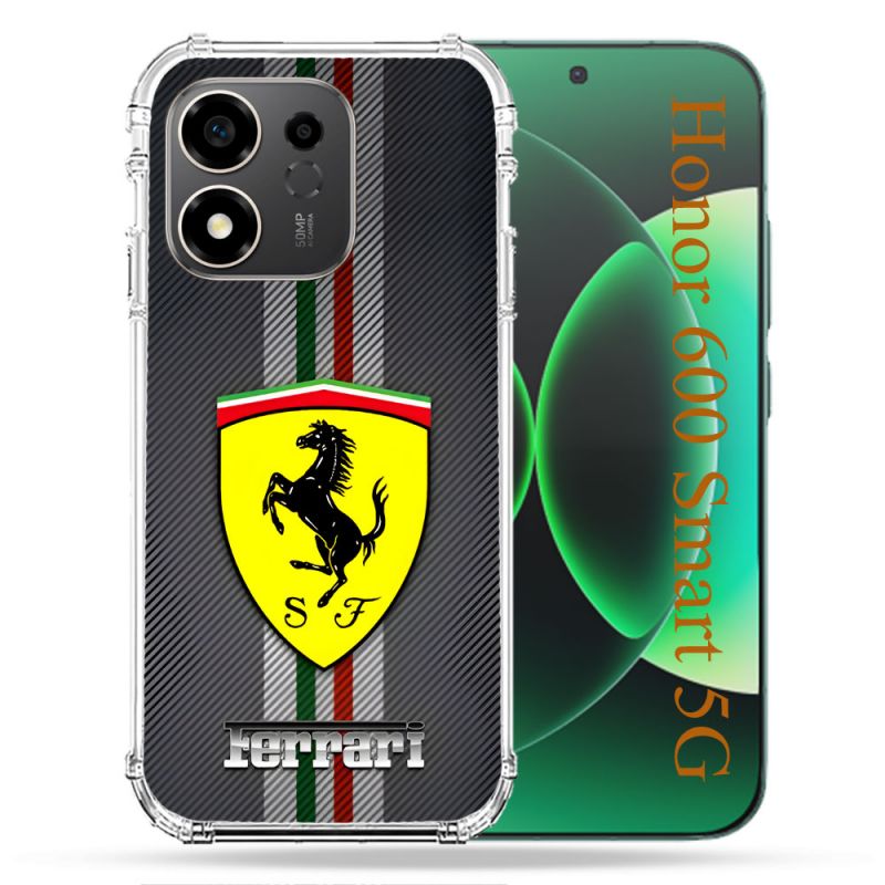 Coque Renforcée Pour Honor 600 Smart 5G Ferrari Carbone