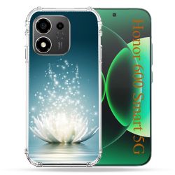 Coque Renforcée Pour Honor 600 Smart 5G Fleur Lotus Blanc