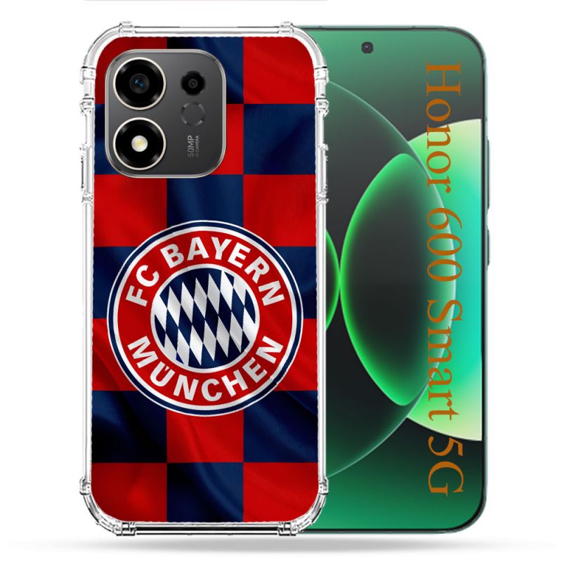 Coque Renforcée Pour Honor 600 Smart 5G Foot Bayern Munich Carreaux