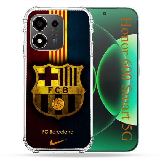 Coque Renforcée Pour Honor 600 Smart 5G Foot FC Barcelone Vintage