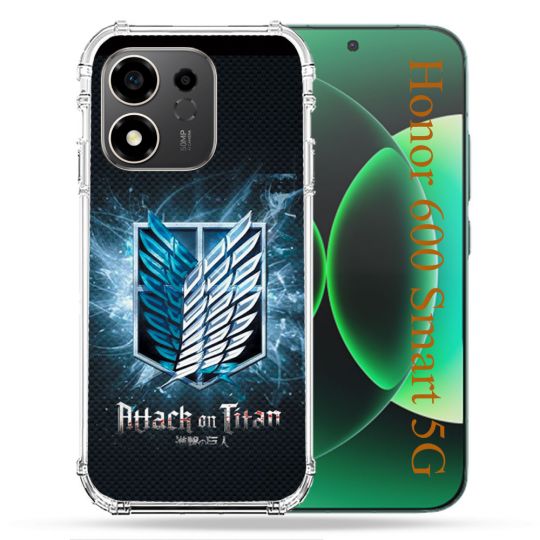 Coque Renforcée Pour Honor 600 Smart 5G Manga Attaque Titans Noir
