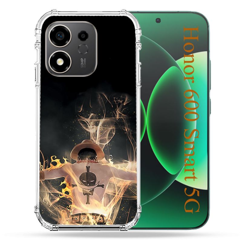 Coque Renforcée Pour Honor 600 Smart 5G Manga One Piece Ace Noir