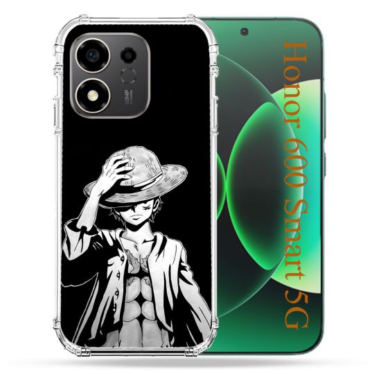 Coque Renforcée Pour Honor 600 Smart 5G Manga One Piece Luffy Noir