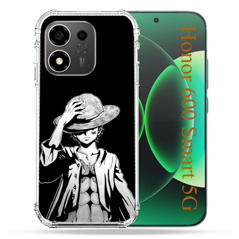 Coque Renforcée Pour Honor 600 Smart 5G Manga One Piece Luffy Noir