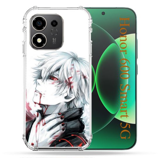 Coque Renforcée Pour Honor 600 Smart 5G Manga Tokyo Ghoul Kaneki Blanc