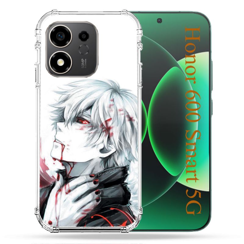 Coque Renforcée Pour Honor 600 Smart 5G Manga Tokyo Ghoul Kaneki Blanc