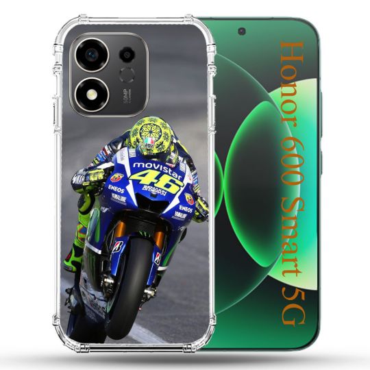 Coque Renforcée Pour Honor 600 Smart 5G Moto Course GP Wheeling 46