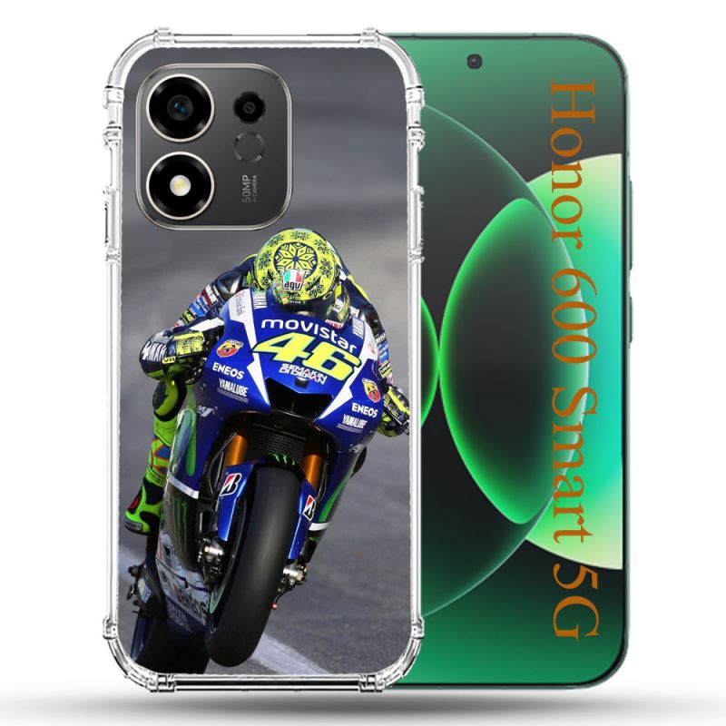 Coque Renforcée Pour Honor 600 Smart 5G Moto Course GP Wheeling 46