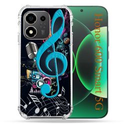 Coque Renforcée Pour Honor 600 Smart 5G Musique Cle Sol Bleu
