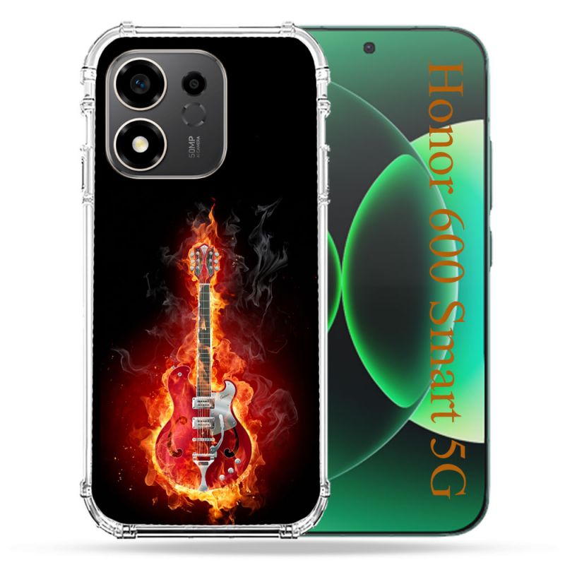 Coque Renforcée Pour Honor 600 Smart 5G Musique Guitare Electrique