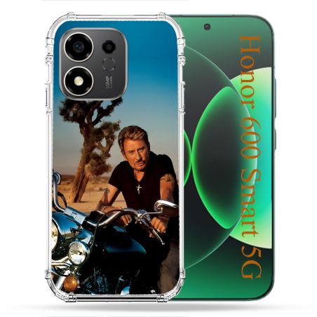 Coque Renforcée Pour Honor 600 Smart 5G Musique Johnny Hallyday Moto