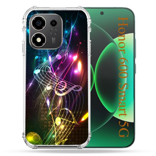 Coque Renforcée Pour Honor 600 Smart 5G Musique Partition Multicolore