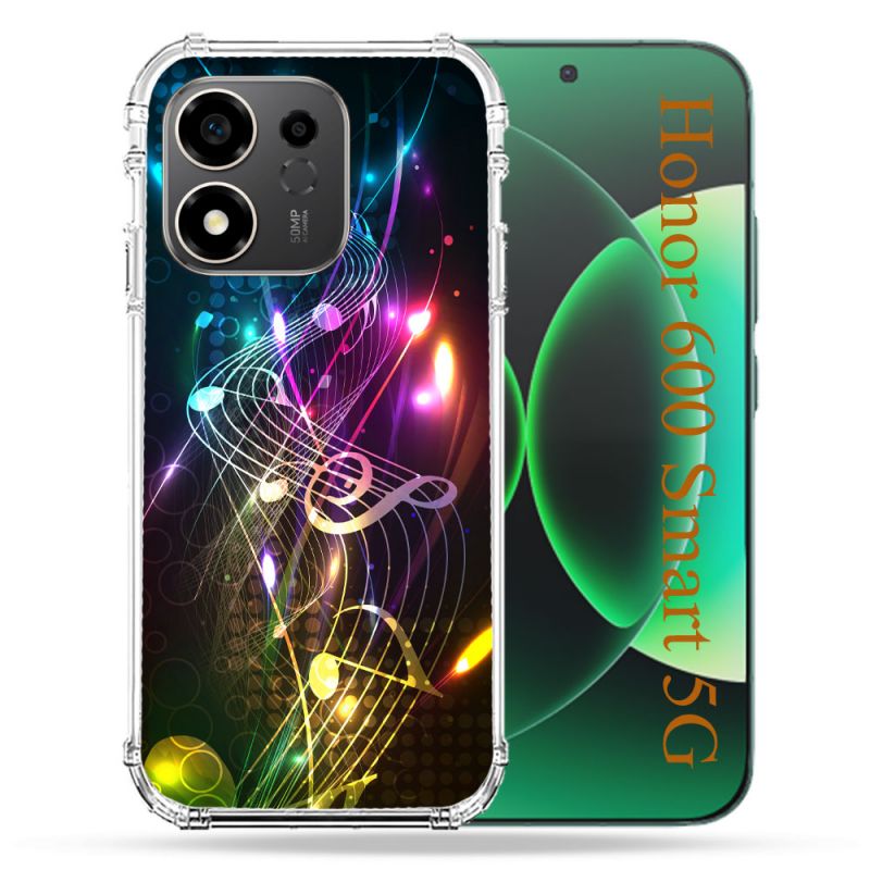 Coque Renforcée Pour Honor 600 Smart 5G Musique Partition Multicolore