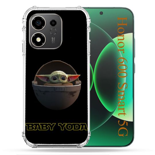 Coque Renforcée Pour Honor 600 Smart 5G Star Wars - Yoda bebe noir