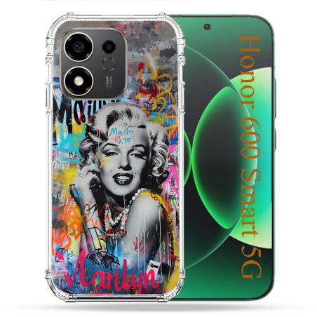 Coque Renforcée Pour Honor 600 Smart 5G Street Art Maryline Monroe