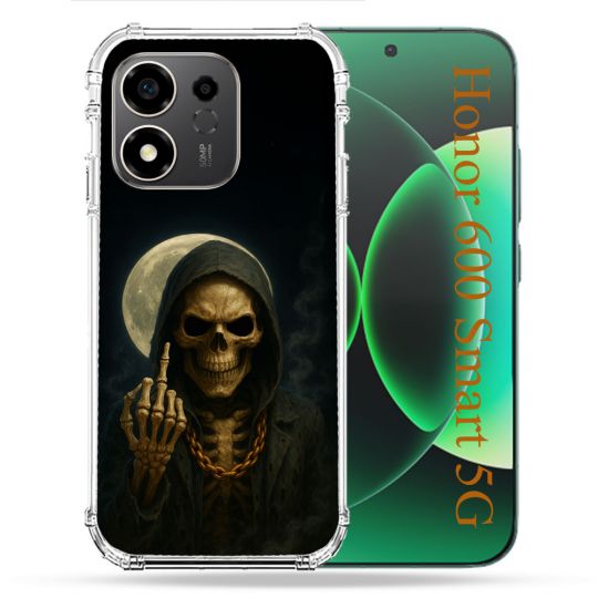 Coque Renforcée Pour Honor 600 Smart 5G Tete de Mort Doigt 2026
