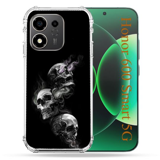 Coque Renforcée Pour Honor 600 Smart 5G Tete de Mort Triple