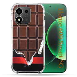 Coque Renforcée Pour Honor 600 Smart 5G Texture Trompe Oeil Chocolat
