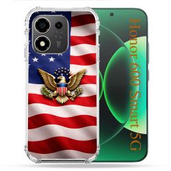 Coque Renforcée Pour Honor 600 Smart 5G Voyage Drapeau USA Etats Unis